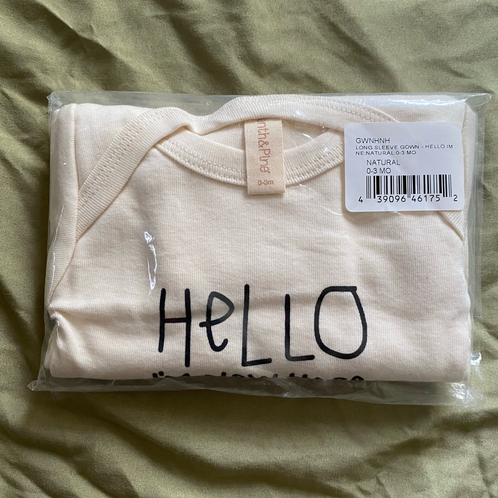 Hello I’m New Here Infant Tie Nightgown